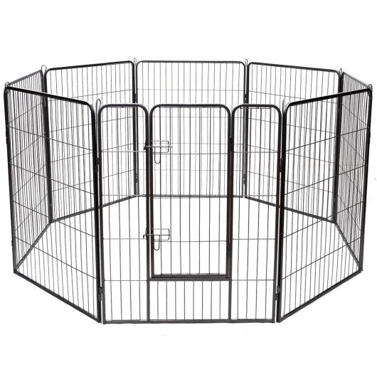 8 Metal Panel Heavy Duty Pet Playpen Dog Fence with Door-48 inches LuxuryLifeWay Online Store