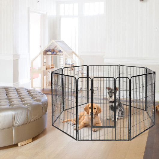 8 Metal Panel Heavy Duty Pet Playpen Dog Fence with Door-48 inches LuxuryLifeWay Online Store