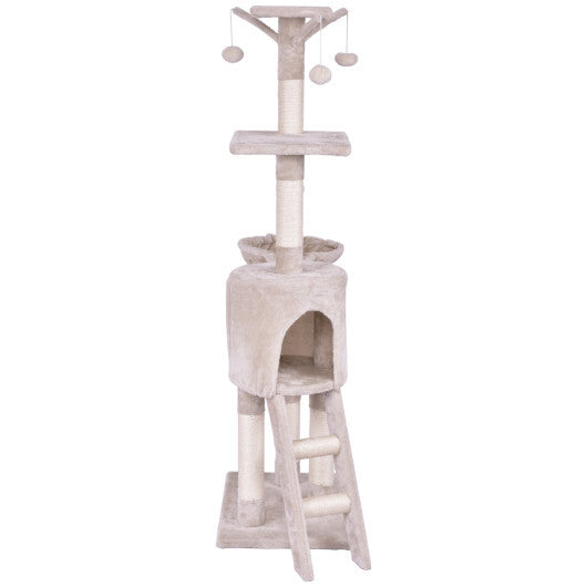 56 Inch Condo Scratching Posts Ladder Cat Play Tree LuxuryLifeWay Online Store