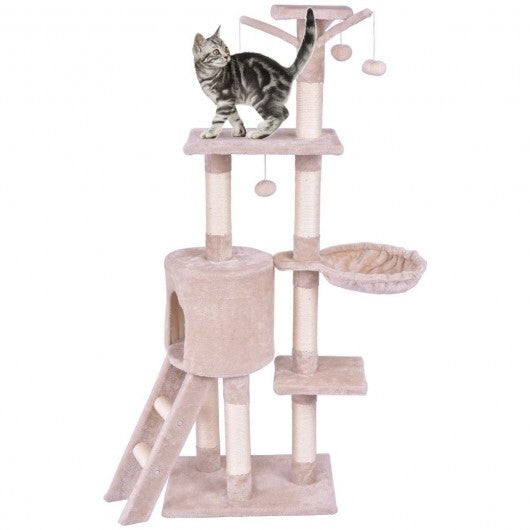 56 Inch Condo Scratching Posts Ladder Cat Play Tree LuxuryLifeWay Online Store