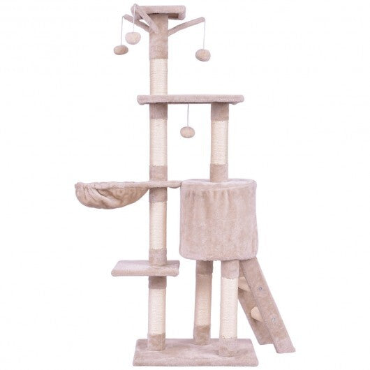 56 Inch Condo Scratching Posts Ladder Cat Play Tree LuxuryLifeWay Online Store