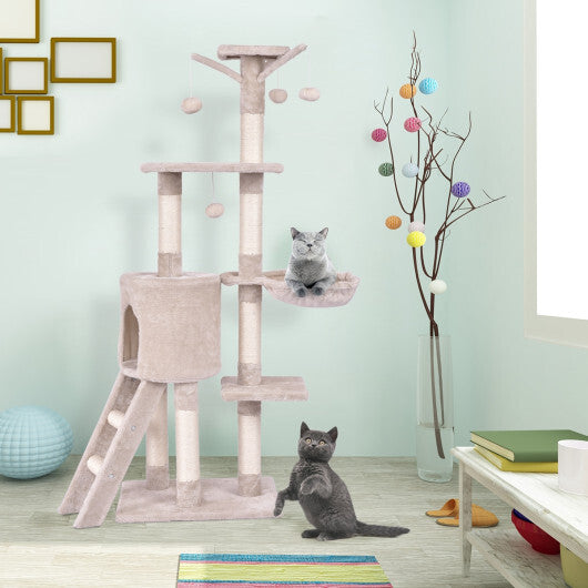 56 Inch Condo Scratching Posts Ladder Cat Play Tree LuxuryLifeWay Online Store