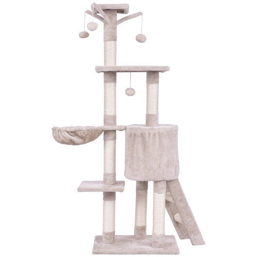 56 Inch Condo Scratching Posts Ladder Cat Play Tree LuxuryLifeWay Online Store