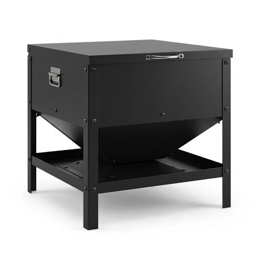 Large Capacity Chicken Feeding Box with Openable Lid-Black LuxuryLifeWay Online Store