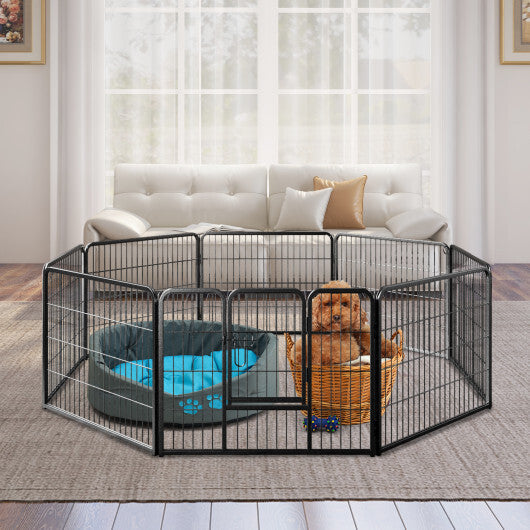 8 Panel 24 Inch Height Pet Fence Indoor Outdoor-24 inch LuxuryLifeWay Online Store