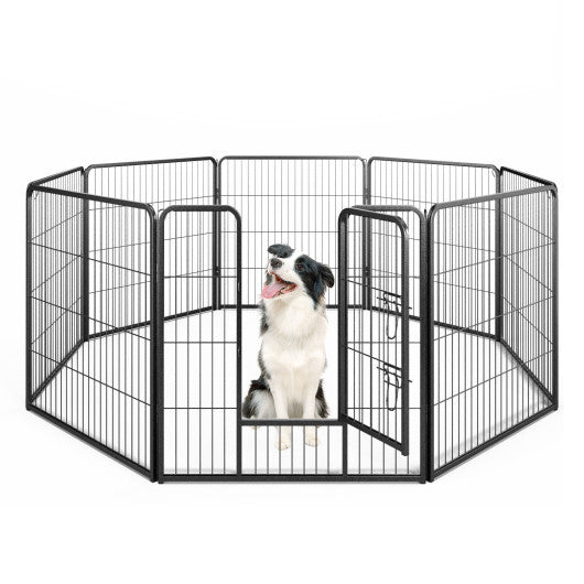 8 Panel 24 Inch Height Pet Fence Indoor Outdoor-24 inch LuxuryLifeWay Online Store