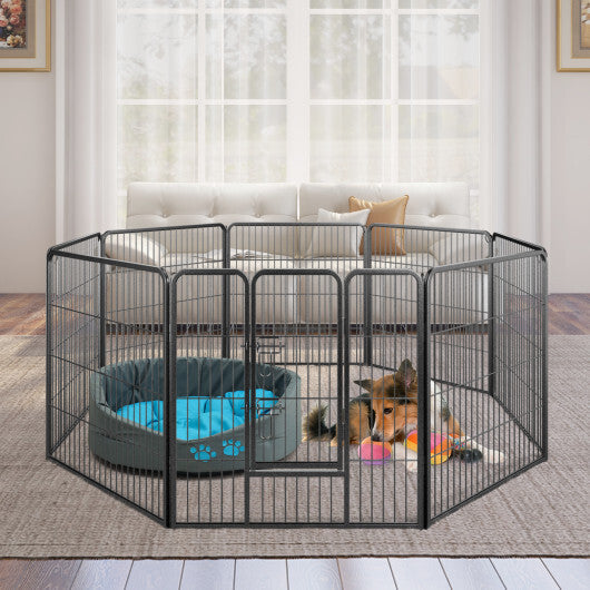 8 Panel 24 Inch Height Pet Fence Indoor Outdoor-24 inch LuxuryLifeWay Online Store