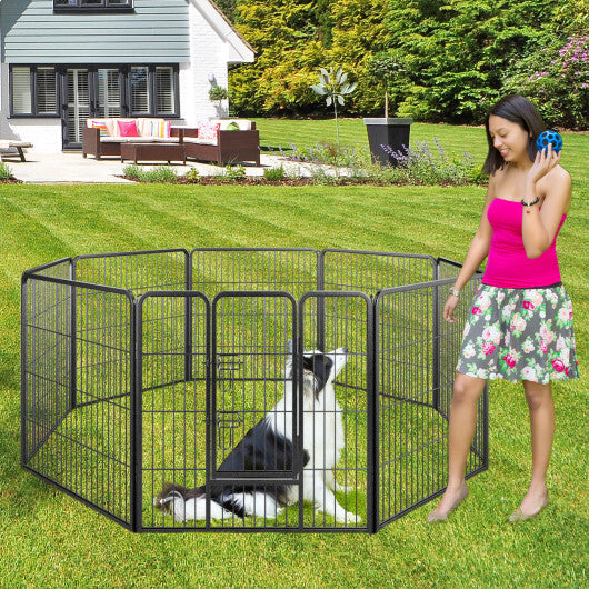 8 Panel 24 Inch Height Pet Fence Indoor Outdoor-24 inch LuxuryLifeWay Online Store
