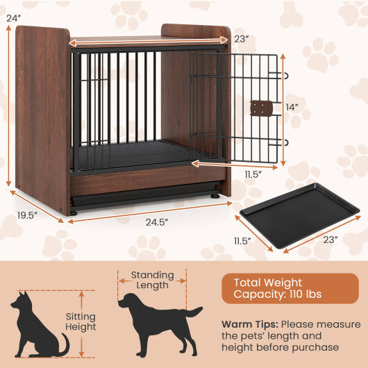 Dog Crate Indoor Dog Cage with Removable Tray and Lockable Door LuxuryLifeWay Online Store