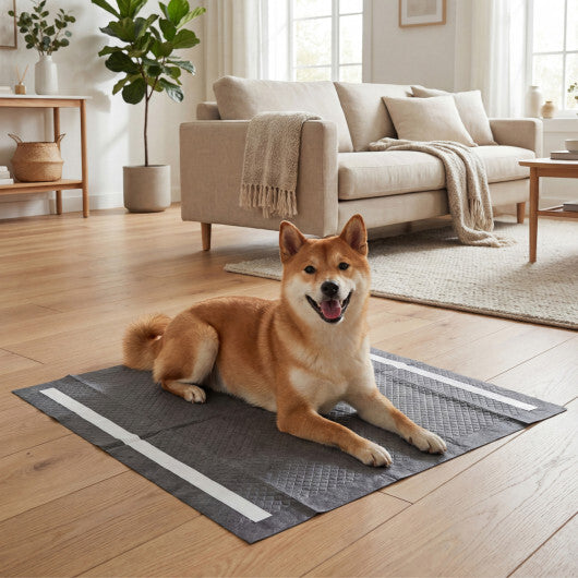 24" x 24" Charcoal?Dog Pee Pads 6-Layer for Dogs-Black LuxuryLifeWay Online Store