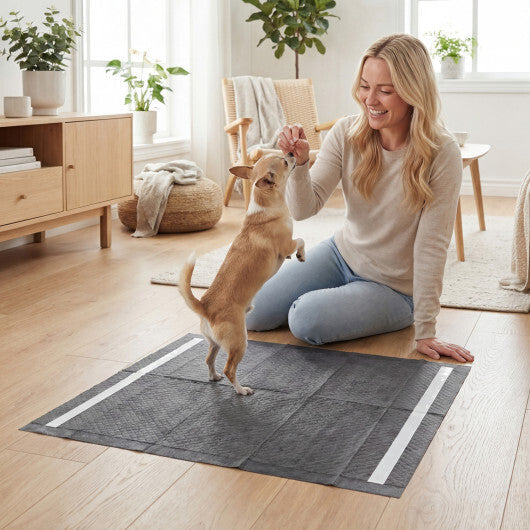 24" x 24" Charcoal?Dog Pee Pads 6-Layer for Dogs-Black LuxuryLifeWay Online Store