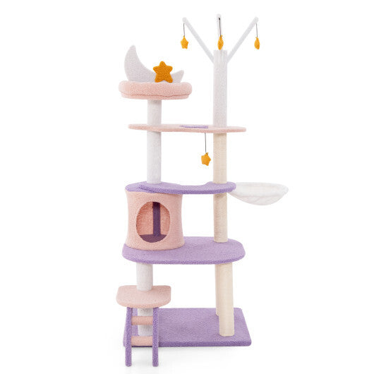 Multi-level Cat Tower with Sisal Covered Scratching Posts-M LuxuryLifeWay Online Store