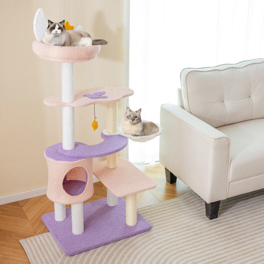 Multi-level Cat Tower with Sisal Covered Scratching Posts-M LuxuryLifeWay Online Store