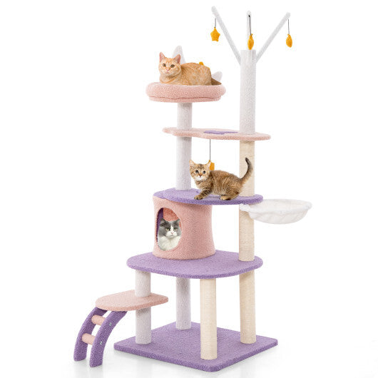 Multi-level Cat Tower with Sisal Covered Scratching Posts-M LuxuryLifeWay Online Store