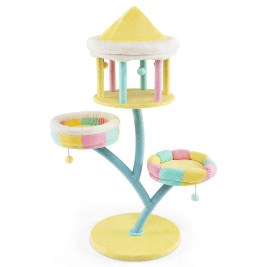 Multi-Layer Cat Tree with 2 Removable Perches Scratching Posts-Color LuxuryLifeWay Online Store