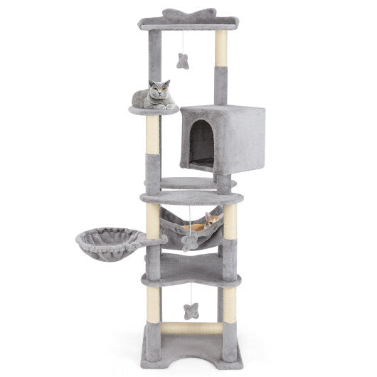 69 Inch Multi-level Cat Tree with Top Perch and Cozy Condo LuxuryLifeWay Online Store