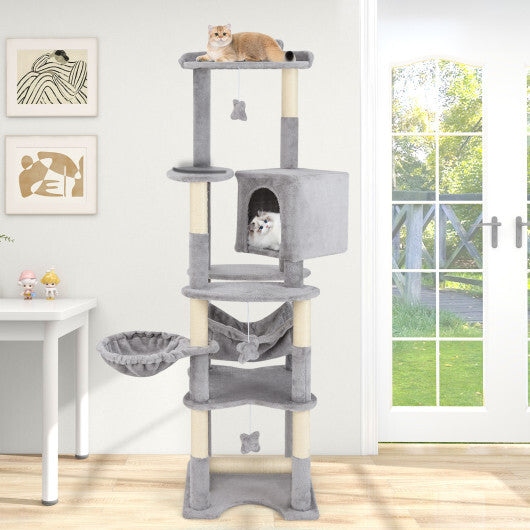 69 Inch Multi-level Cat Tree with Top Perch and Cozy Condo LuxuryLifeWay Online Store