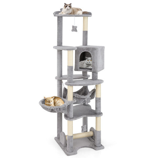 69 Inch Multi-level Cat Tree with Top Perch and Cozy Condo LuxuryLifeWay Online Store