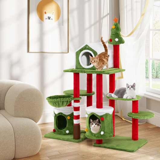 58 Inch Tall Cat Tree Tower Multi-level Pet Climbing and Jumping Tower Furniture with Condos LuxuryLifeWay Online Store