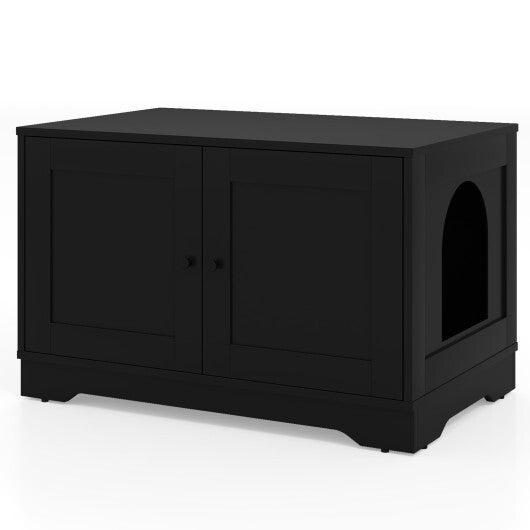 Cat Litter Box Enclosure Furniture Indoor Wooden Cat House End Side Table Nightstand-Brown LuxuryLifeWay Online Store