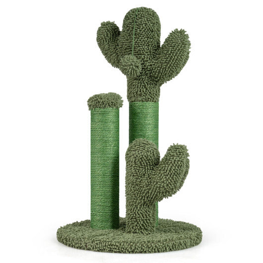 22 Inch Cactus Cat Scratching Post with Natural Sisal Rope-Green LuxuryLifeWay Online Store