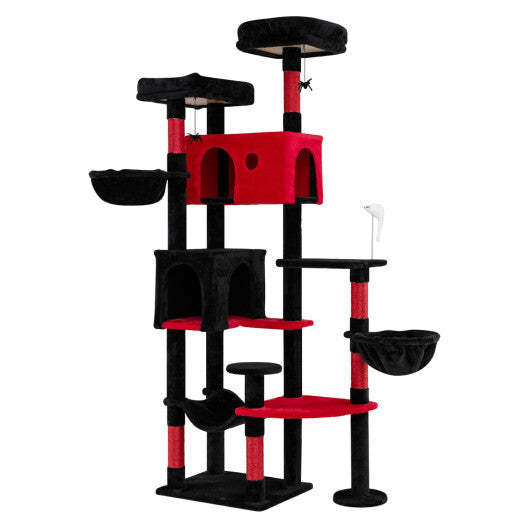 75 Inch Gothic Cat Tree with 2 Plush Perches for Indoor Cats LuxuryLifeWay Online Store