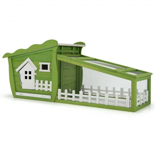 62 Inch Wooden Rabbit Hutch with Pull Out Tray-Red LuxuryLifeWay Online Store