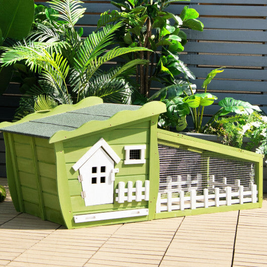 62 Inch Wooden Rabbit Hutch with Pull Out Tray-Red LuxuryLifeWay Online Store