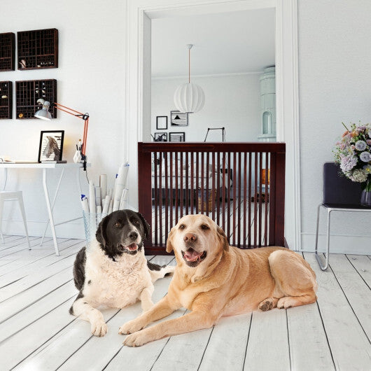 Folding Adjustable Free Standing 3 Panel Wood Fence LuxuryLifeWay Online Store