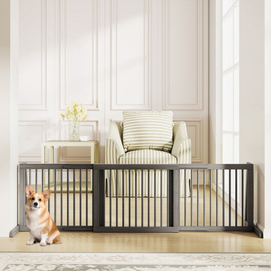 Folding Adjustable Free Standing 3 Panel Wood Fence LuxuryLifeWay Online Store