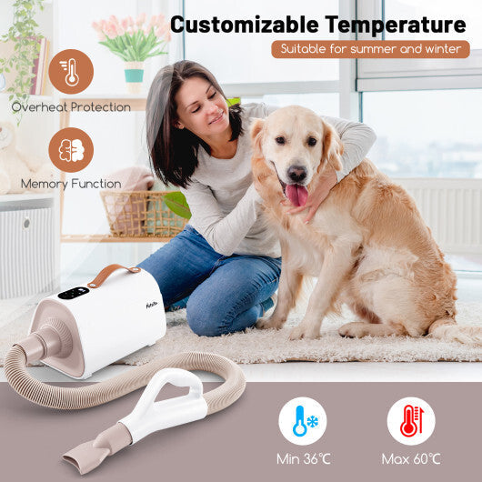 Dog Cat Hair Blower with Negative Ion Function and Adjustable Temperature LuxuryLifeWay Online Store