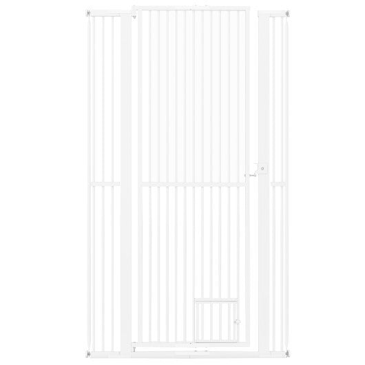 67.5" Extra Tall Pet Gate Heavy-Duty Metal Cat Gate with 30.5"-41" Wide Opening-White LuxuryLifeWay Online Store