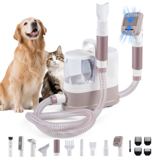 9-in-1 Dog Grooming Vacuum Kit for Shedding with 3 Suction Modes and Clippers for Dogs and Cats Home Cleaning LuxuryLifeWay Online Store