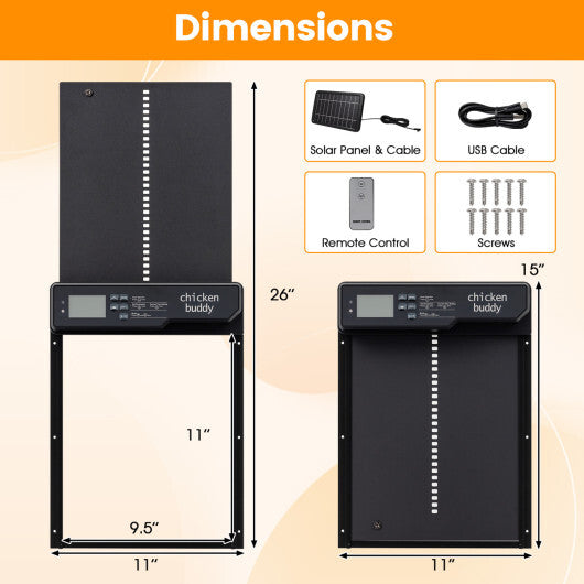 Solar Powered Automatic Chicken Coop Door LuxuryLifeWay Online Store