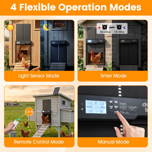 Solar Powered Automatic Chicken Coop Door LuxuryLifeWay Online Store