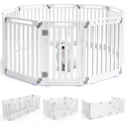 31.5" Height Indoor Outdoor Dog Playpen with 10 Panels-White LuxuryLifeWay Online Store