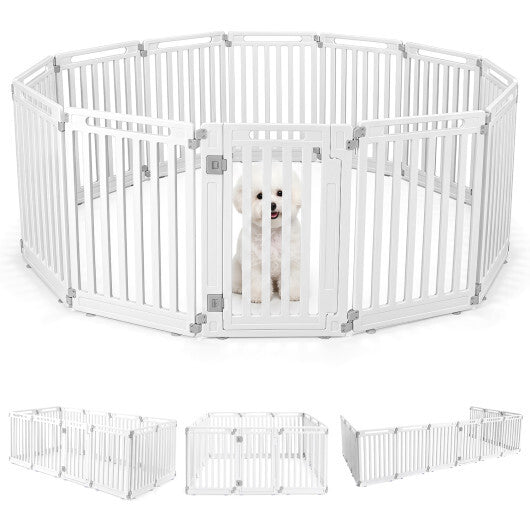 31.5" Height Indoor Outdoor Dog Playpen with 12 Panels-White LuxuryLifeWay Online Store