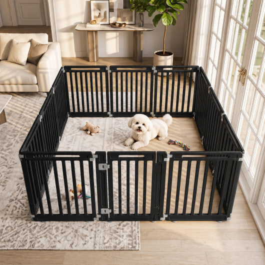 31.5" Height Indoor Outdoor Dog Playpen with 12 Panels-White LuxuryLifeWay Online Store