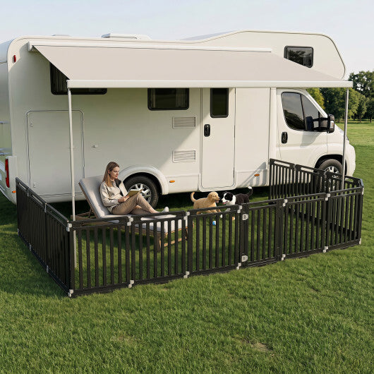 31.5" Height Indoor Outdoor Dog Playpen with 12 Panels-White LuxuryLifeWay Online Store
