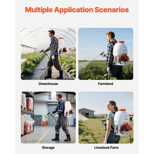 Gas Powered Backpack Sprayer, 26.5CC 0.9HP Engine, Garden Sprayer with 5 Gallon Tank, Large Area Coverage, Lawn Spraying Machine with 24 in Wand & Nozzles for Efficient Gardening & Farming LuxuryLifeWay Online Store