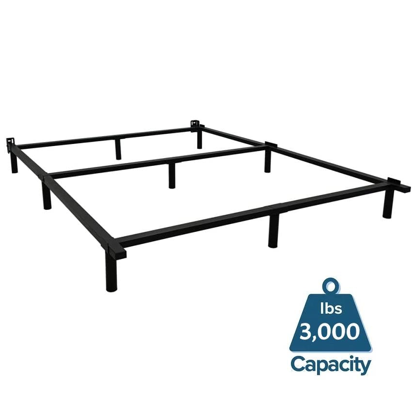 Queen 9-Leg Metal Bed Frame with Headboard Brackets 3,000 lbs. Max Weight Limit LuxuryLifeWay Online Store