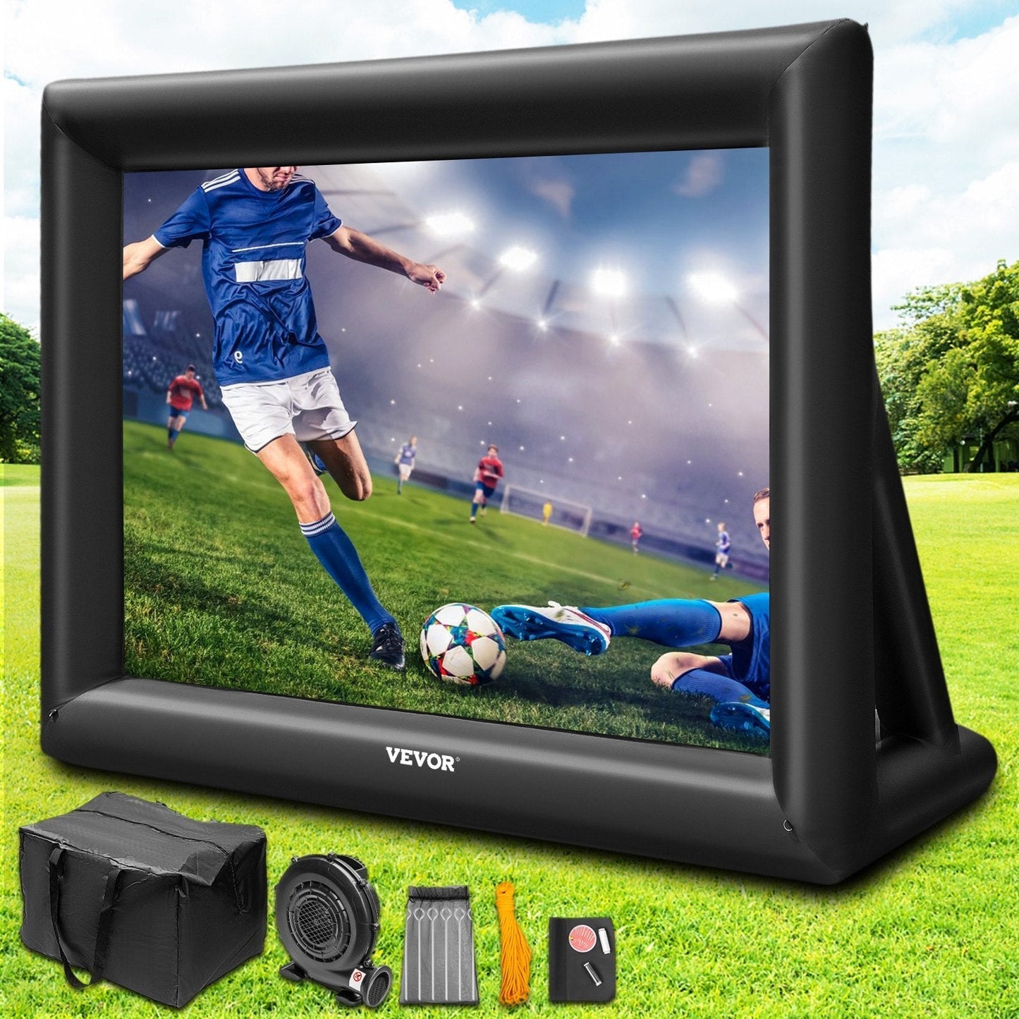 Inflatable Movie Screen 20FT Inflatable Projector Screen for outside with 350W Air Blower Inflatable Screen Oxford Fabric Material Blow Up Screen for Outdoor Movie Supports Front/Rear Projection LuxuryLifeWay Online Store
