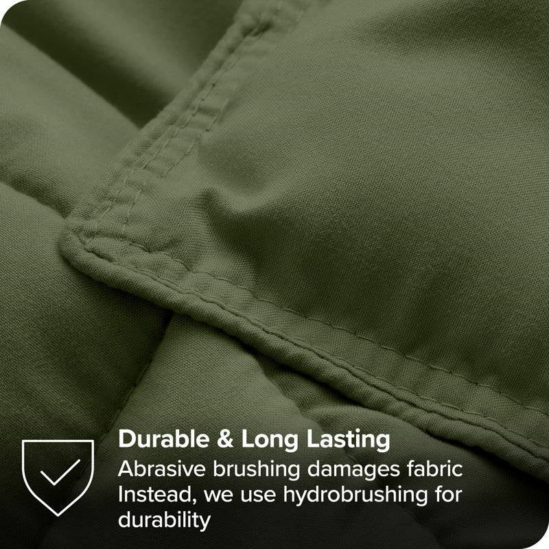 Queen size Hypoallergenic Down Alternative Comforter Set in Olive Green LuxuryLifeWay Online Store