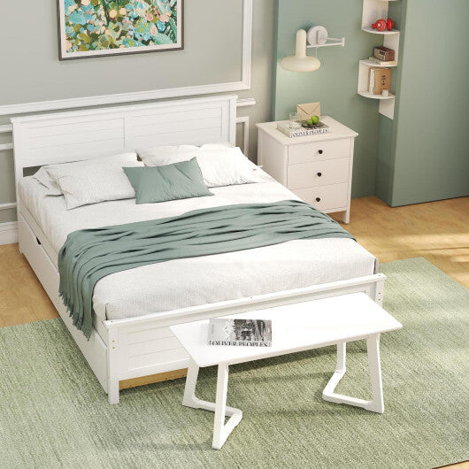 4-Piece Bedroom Furniture Set with Twin Size Bed Frame  Entryway Bench  Vanity Desk and Jewelry Armoire LuxuryLifeWay Online Store