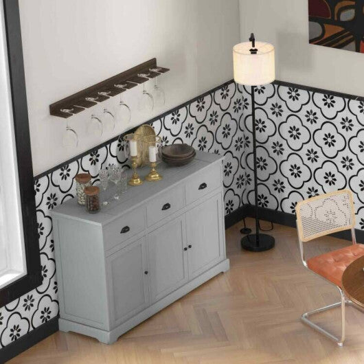 Standing Floor Lamp and Sideboard Buffet Storage for Dining Room LuxuryLifeWay Online Store