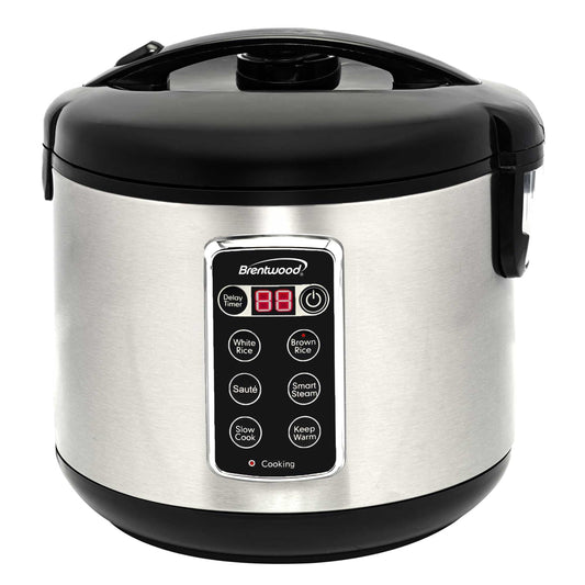 Brentwood 16 Cups 6 Function Smart Multi-Cooker Rice Cooker in Stainless Steel LuxuryLifeWay Online Store