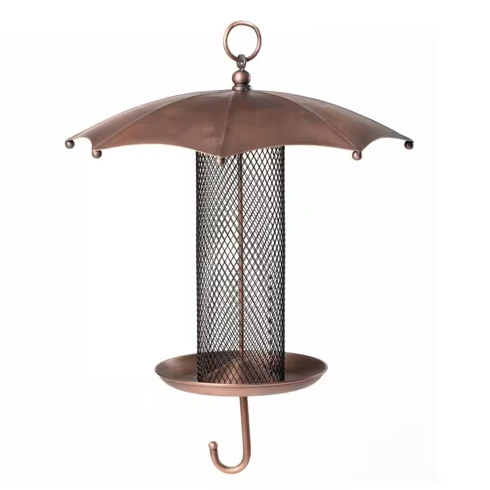 Copper Umbrella Bird Feeder with Mesh Tube Revivor - 3.5 lbs. Seed Capacity LuxuryLifeWay Online Store