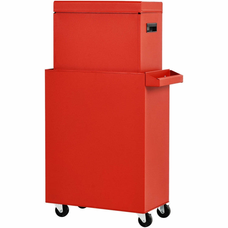 Red Heavy Duty Steel Lockable Rolling Tool Chest Mobile Garage Storage Cart LuxuryLifeWay Online Store