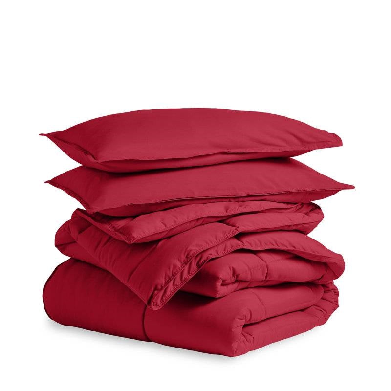 Full/Double Size All Season Super Soft Down Alternative Comforter Set Red LuxuryLifeWay Online Store