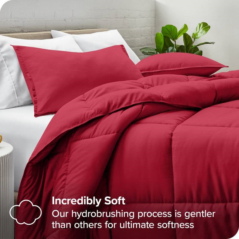 Full/Double Size All Season Super Soft Down Alternative Comforter Set Red LuxuryLifeWay Online Store